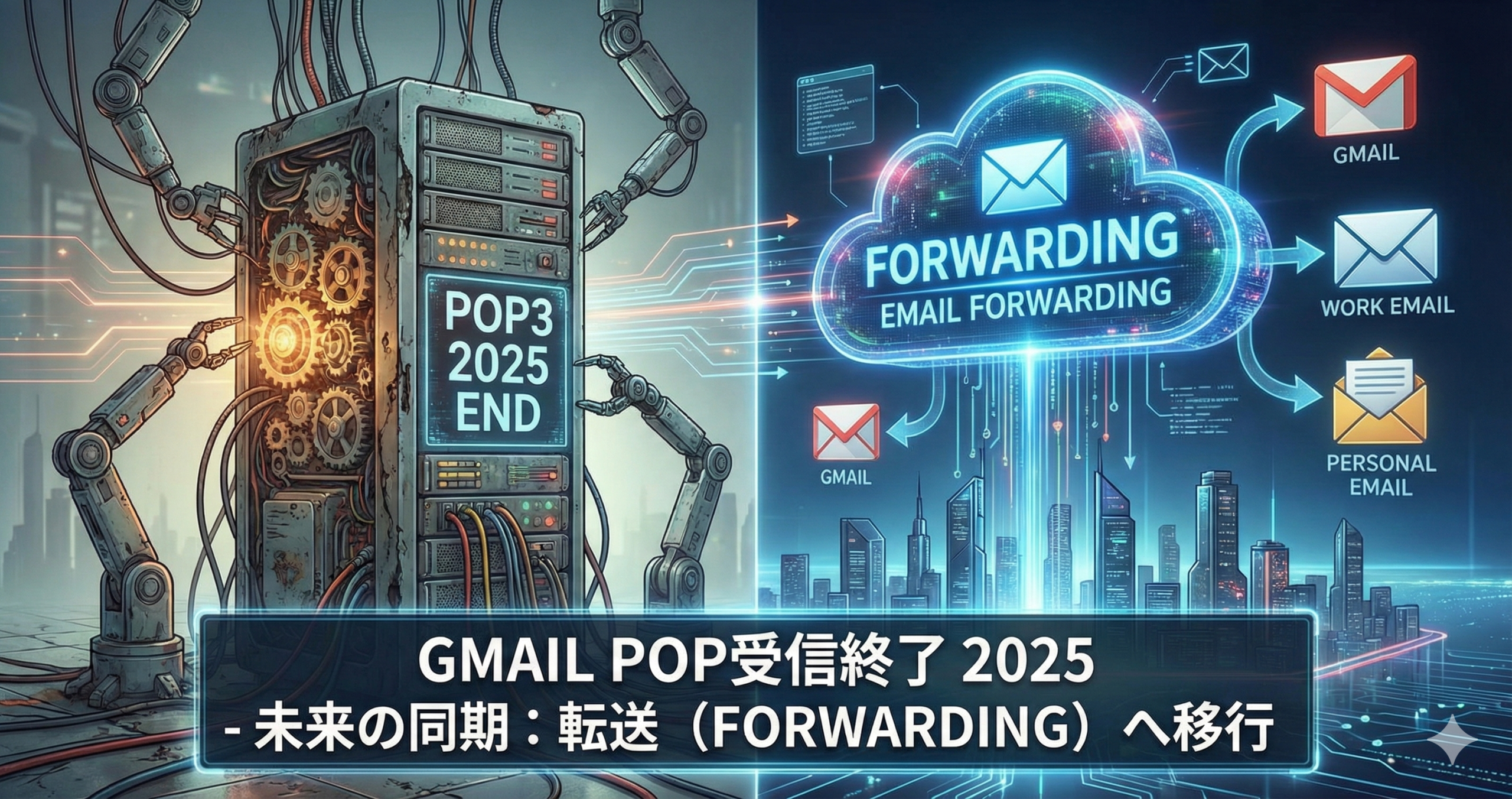 GmailのPOP受信終了